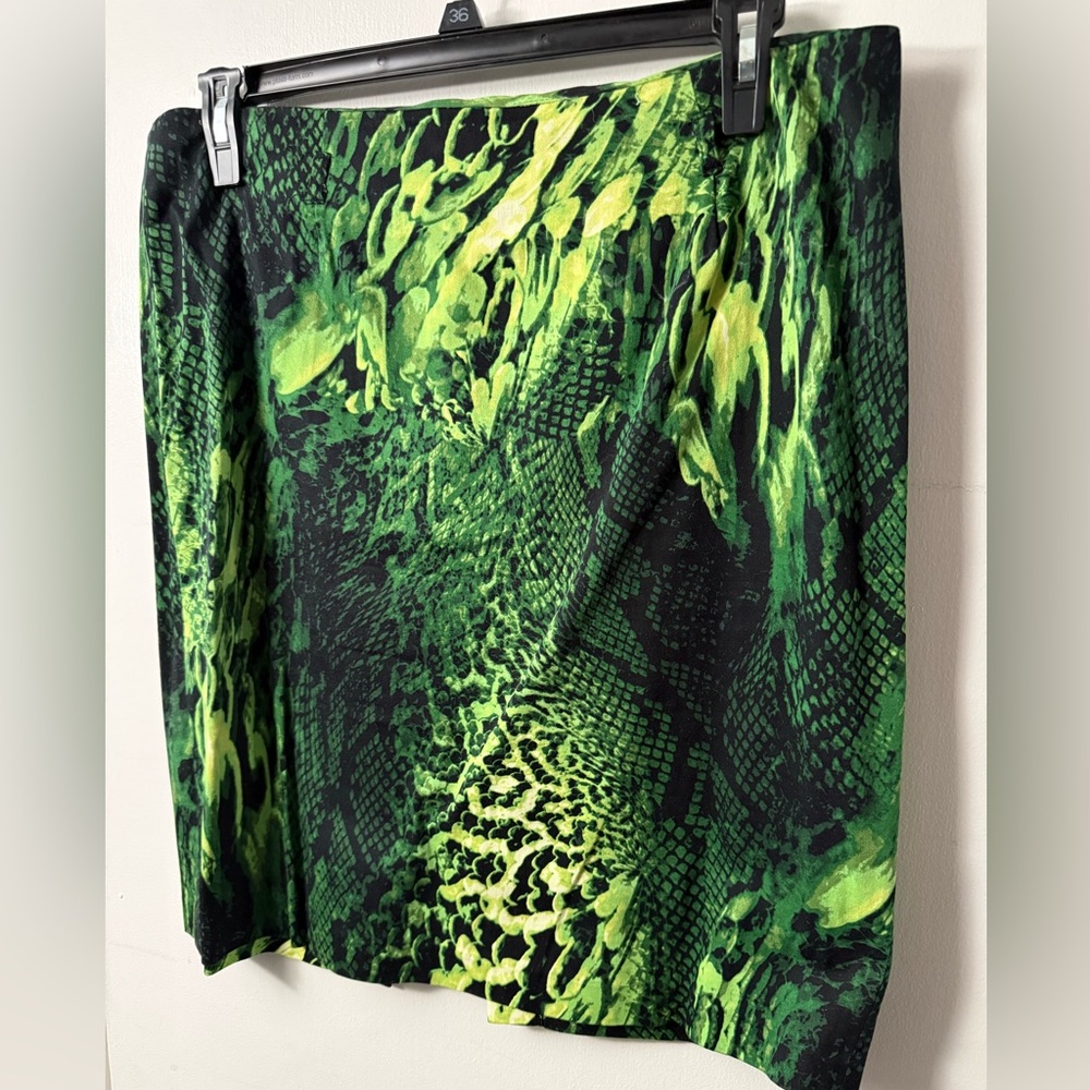 Premise brand Green and Black Snake Print Skirt